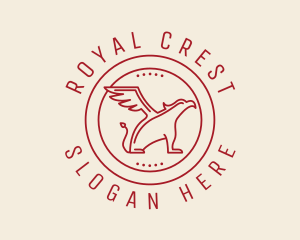 Medieval Gryphon Crest logo design