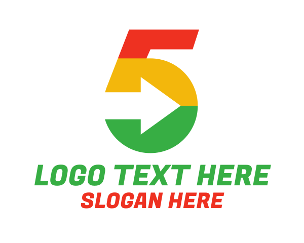 Number 5 logo example 2