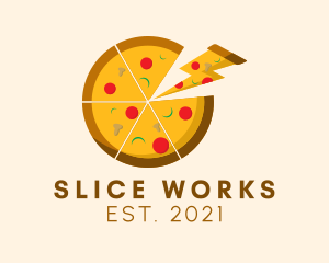 Pizza Slice Restaurant logo design