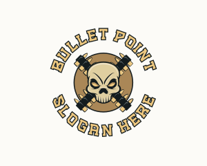 Skull Bullet Ammunition logo design