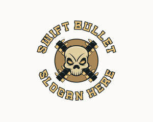 Skull Bullet Ammunition logo design