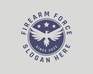 Military Eagle Soldier logo design