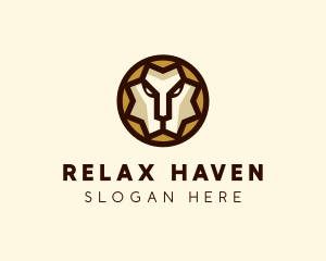 Luxury Sun Lion Crest  logo