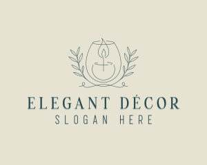 Spa Candle Decoration logo design