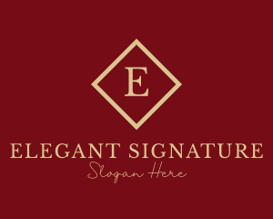 Gold Elegant Jewelry logo design