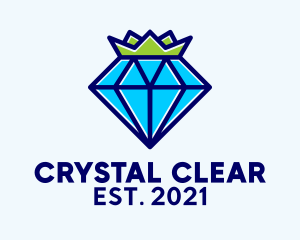 Royal Diamond Crystal Crown logo design