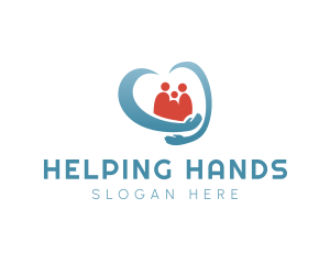 Family Support Hands logo design