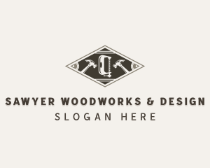 Woodworking Handyman Tools logo design