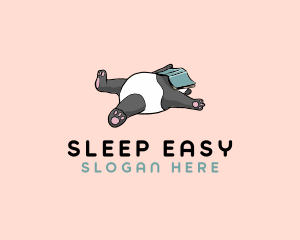 Sleeping Book Panda  logo design