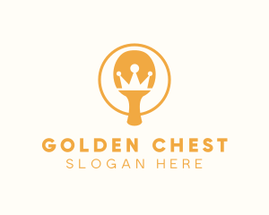 Golden Table Tennis Crown logo design