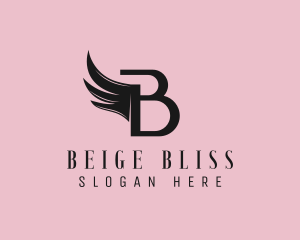 Wing Boutique Letter B logo design