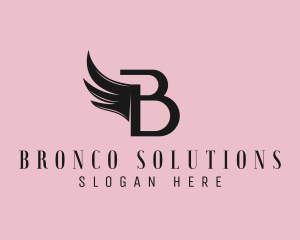 Wing Boutique Letter B logo design