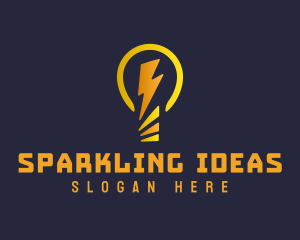 Light Bulb Lightning Bolt logo