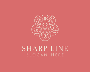 Organic Flower Petal  Logo