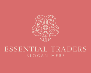 Organic Flower Petal  logo design