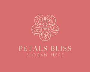 Organic Flower Petal  logo design