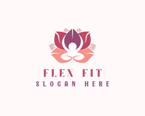 Wellness Lotus Flower logo design