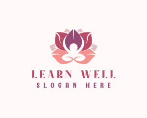 Wellness Lotus Flower logo design