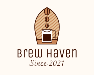 Brewed Coffee Bean logo design