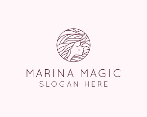 Maroon Pretty Woman  logo design