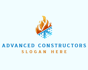 Ice Fire Thermal HVAC logo design