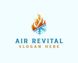 Ice Fire Thermal HVAC logo design