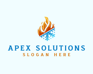 Ice Fire Thermal HVAC logo design