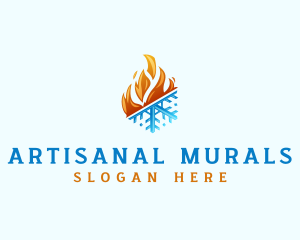 Ice Fire Thermal HVAC logo design