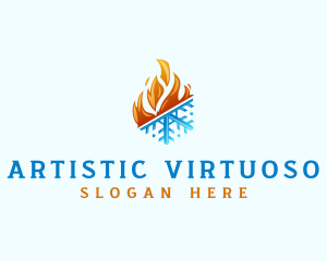 Ice Fire Thermal HVAC logo design