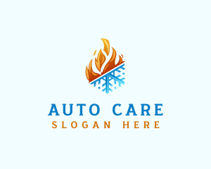 Ice Fire Thermal HVAC logo design