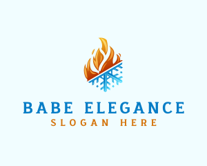 Ice Fire Thermal HVAC logo design