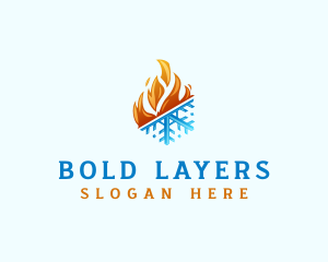 Ice Fire Thermal HVAC logo design