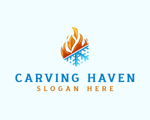 Ice Fire Thermal HVAC logo design