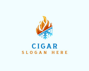 Ice Fire Thermal HVAC logo design