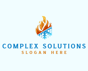 Ice Fire Thermal HVAC logo design