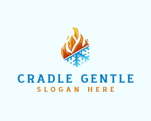 Ice Fire Thermal HVAC logo design