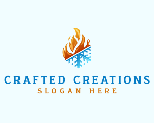 Ice Fire Thermal HVAC logo design