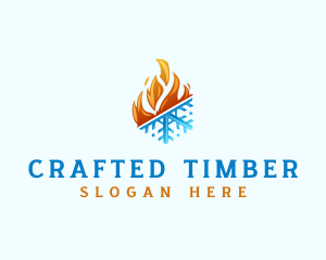 Ice Fire Thermal HVAC logo design