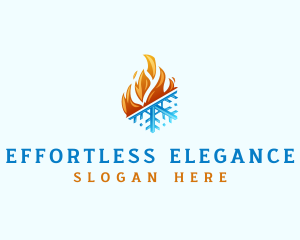 Ice Fire Thermal HVAC logo design