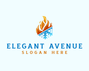 Ice Fire Thermal HVAC logo design