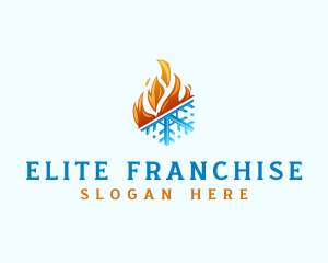 Ice Fire Thermal HVAC logo design