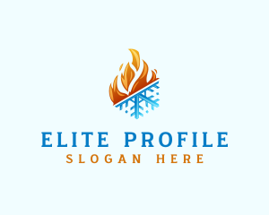 Ice Fire Thermal HVAC logo design