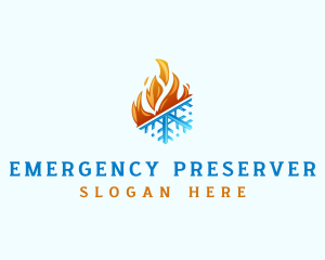 Ice Fire Thermal HVAC logo design