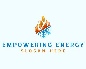 Ice Fire Thermal HVAC logo design