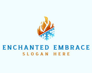 Ice Fire Thermal HVAC logo design