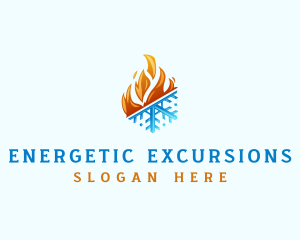 Ice Fire Thermal HVAC logo design