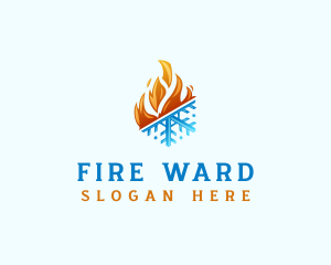 Ice Fire Thermal HVAC logo design