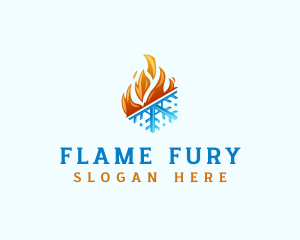 Ice Fire Thermal HVAC logo design