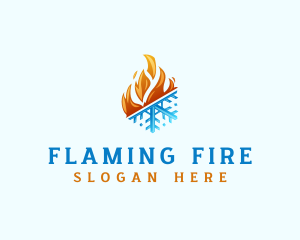 Ice Fire Thermal HVAC logo design