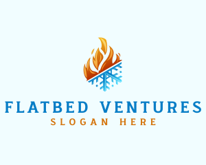 Ice Fire Thermal HVAC logo design